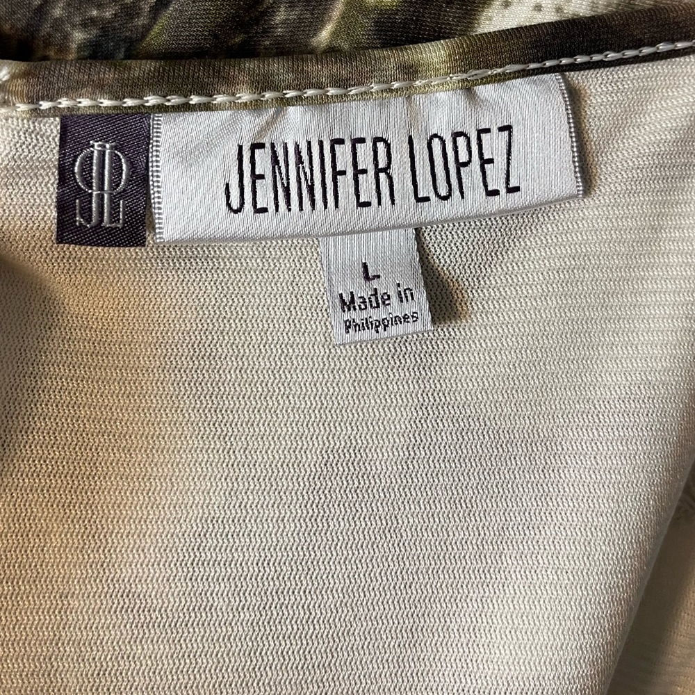 Large Jennifer Lopez Green Neutral Dress